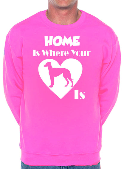 Home Is Where The Greyhound Is Dog Lover Unisex Sweatshirt