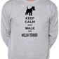 Keep Calm & Walk Welsh Terrier Dog Lover Unisex Sweatshirt