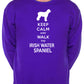 Keep Calm & Walk Irish Water Spaniel Dog Lover Unisex Sweatshirt