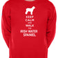 Keep Calm & Walk Irish Water Spaniel Dog Lover Unisex Sweatshirt