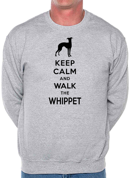 Keep Calm & Walk The Whippet Dog Lover Unisex Sweatshirt