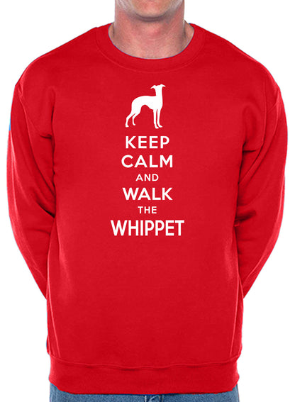 Keep Calm & Walk The Whippet Dog Lover Unisex Sweatshirt