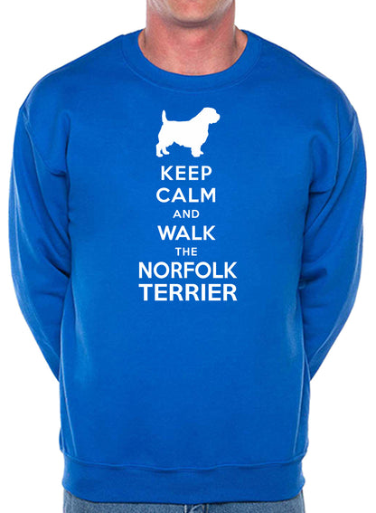 Keep Calm & Walk Norfolk Terrier Dog Lover Sweatshirt