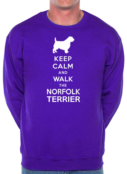 Keep Calm & Walk Norfolk Terrier Dog Lover Sweatshirt