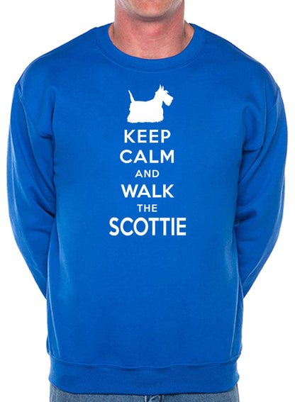 Keep Calm & Walk Scottish Terrier Dog Scottie Lover Sweatshirt