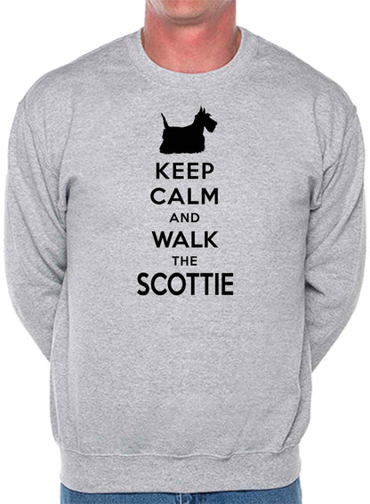 Keep Calm & Walk Scottish Terrier Dog Scottie Lover Sweatshirt