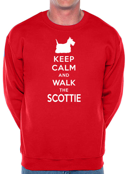 Keep Calm & Walk Scottish Terrier Dog Scottie Lover Sweatshirt