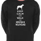 Keep Calm & Walk Irish Wolfhound Dog Lover Sweatshirt
