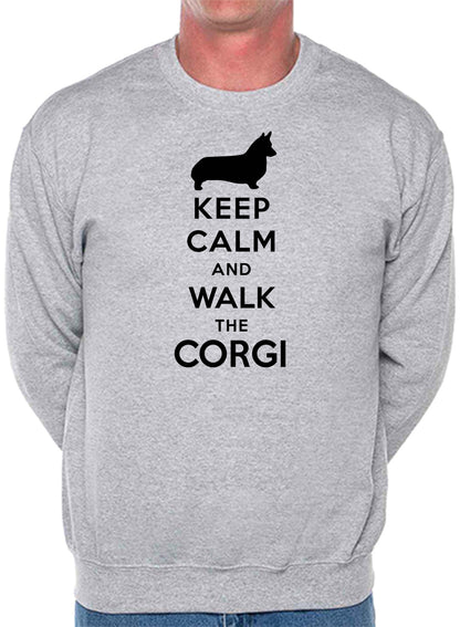Keep Calm & Walk The Corgi Dog Lover Unisex Sweatshirt