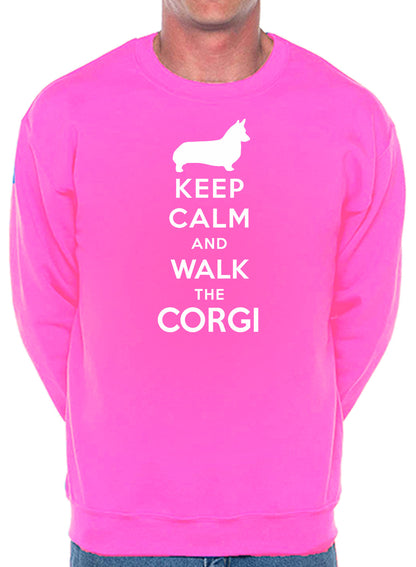 Keep Calm & Walk The Corgi Dog Lover Unisex Sweatshirt