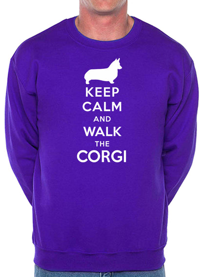 Keep Calm & Walk The Corgi Dog Lover Unisex Sweatshirt