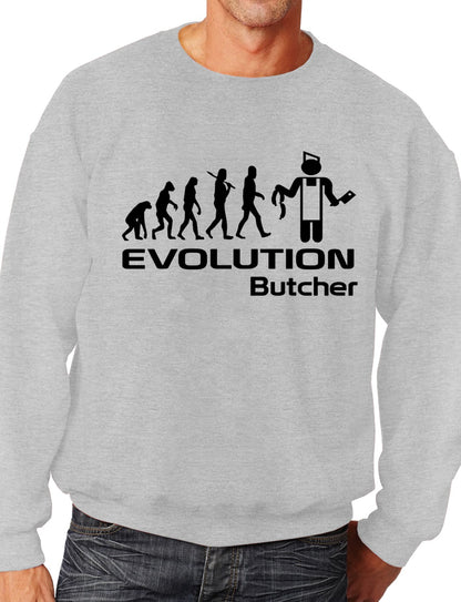 Evolution Of A Butcher Job Work Unisex Sweatshirt Sizes S-XXL