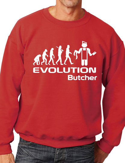Evolution Of A Butcher Job Work Unisex Sweatshirt Sizes S-XXL