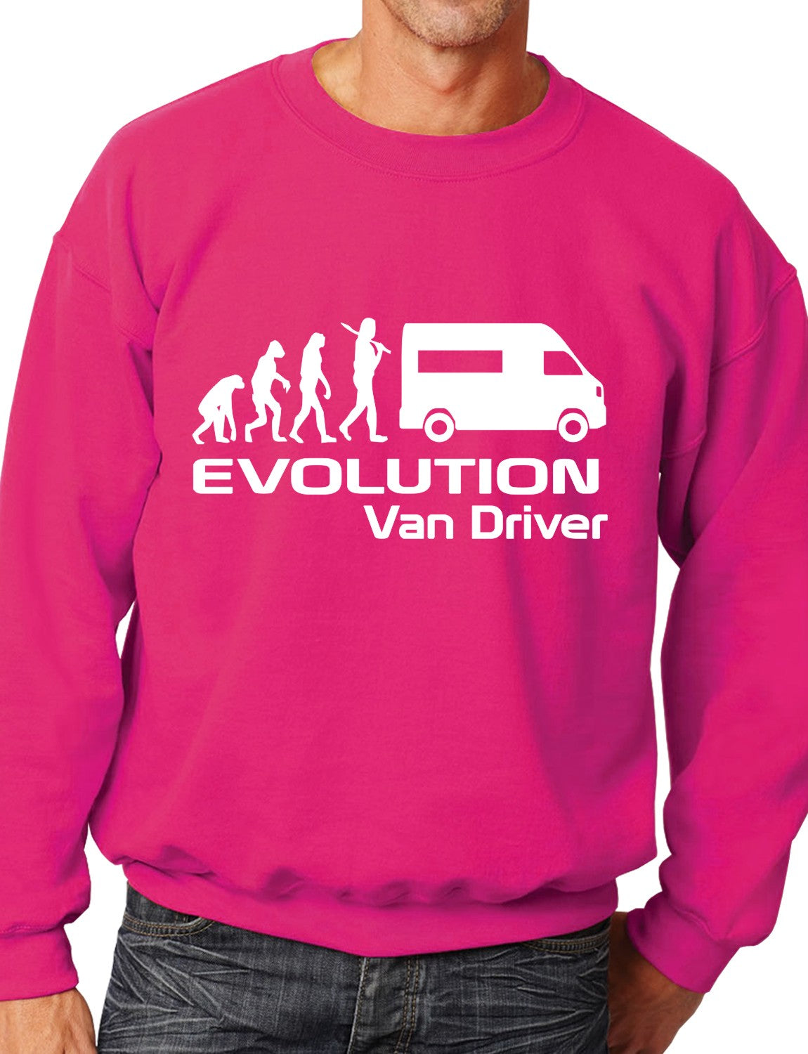 Evolution Of A Van Driver Job Work Unisex Sweatshirt Sizes S-XXL