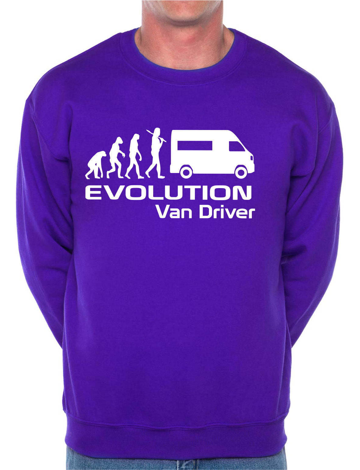 Evolution Of A Van Driver Job Work Unisex Sweatshirt Sizes S-XXL