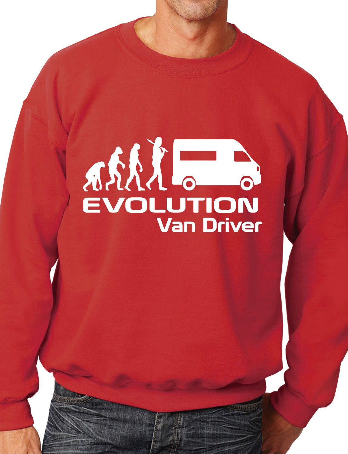 Evolution Of A Van Driver Job Work Unisex Sweatshirt Sizes S-XXL