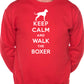 Keep Calm Walk The Boxer Dog Lovers Sweatshirt