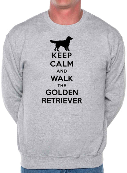 Keep Calm Walk The Golden Retriever Dog Lovers Sweatshirt