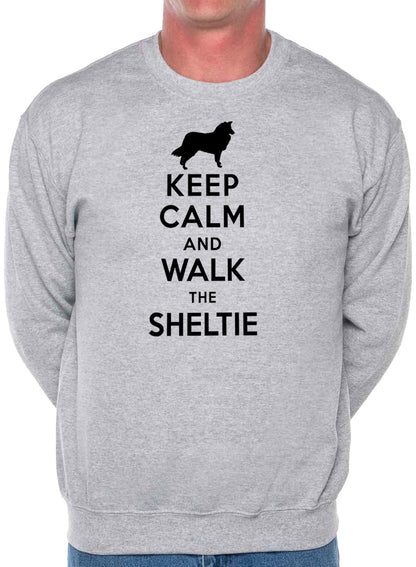 Keep Calm Walk The Sheltie Dog Lovers Sweatshirt