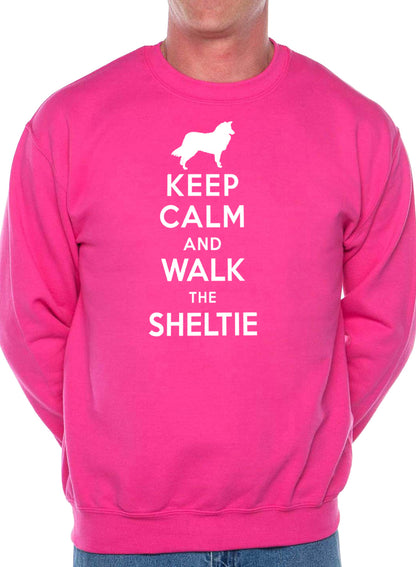 Keep Calm Walk The Sheltie Dog Lovers Sweatshirt