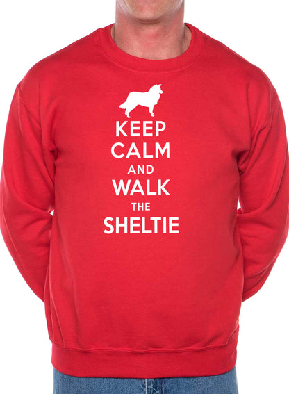 Keep Calm Walk The Sheltie Dog Lovers Sweatshirt