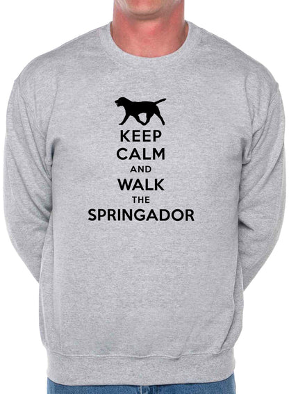 Keep Calm Walk The Springador Dog Lovers Sweatshirt
