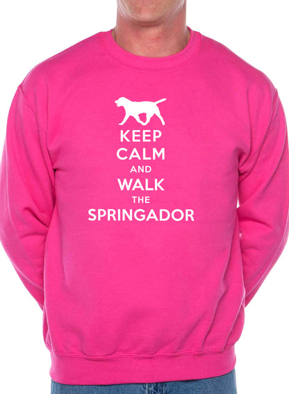 Keep Calm Walk The Springador Dog Lovers Sweatshirt