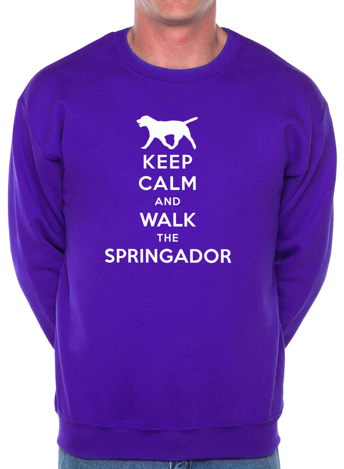 Keep Calm Walk The Springador Dog Lovers Sweatshirt