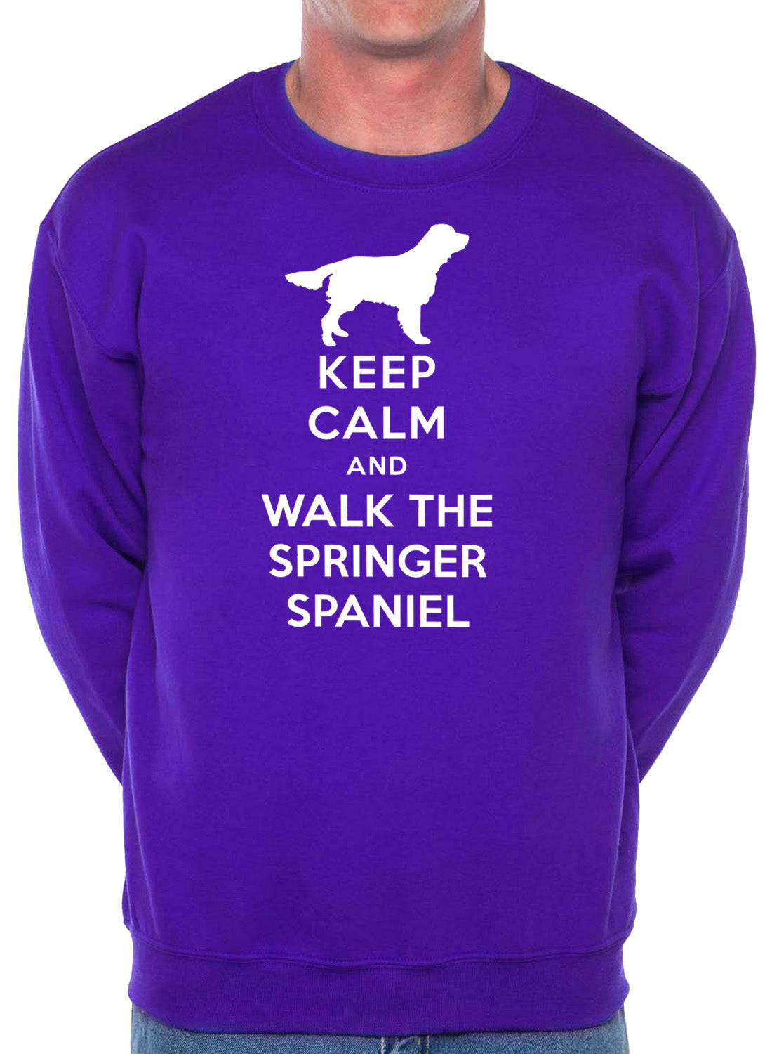 Keep Calm Walk The Springer Spaniel Dog Lovers Sweatshirt