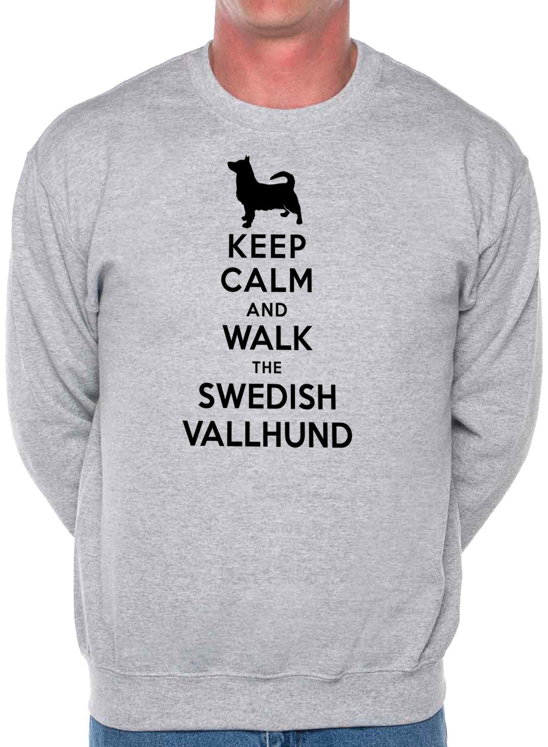 Keep Calm Walk The Swedish Vallhund Dog Lovers Sweatshirt
