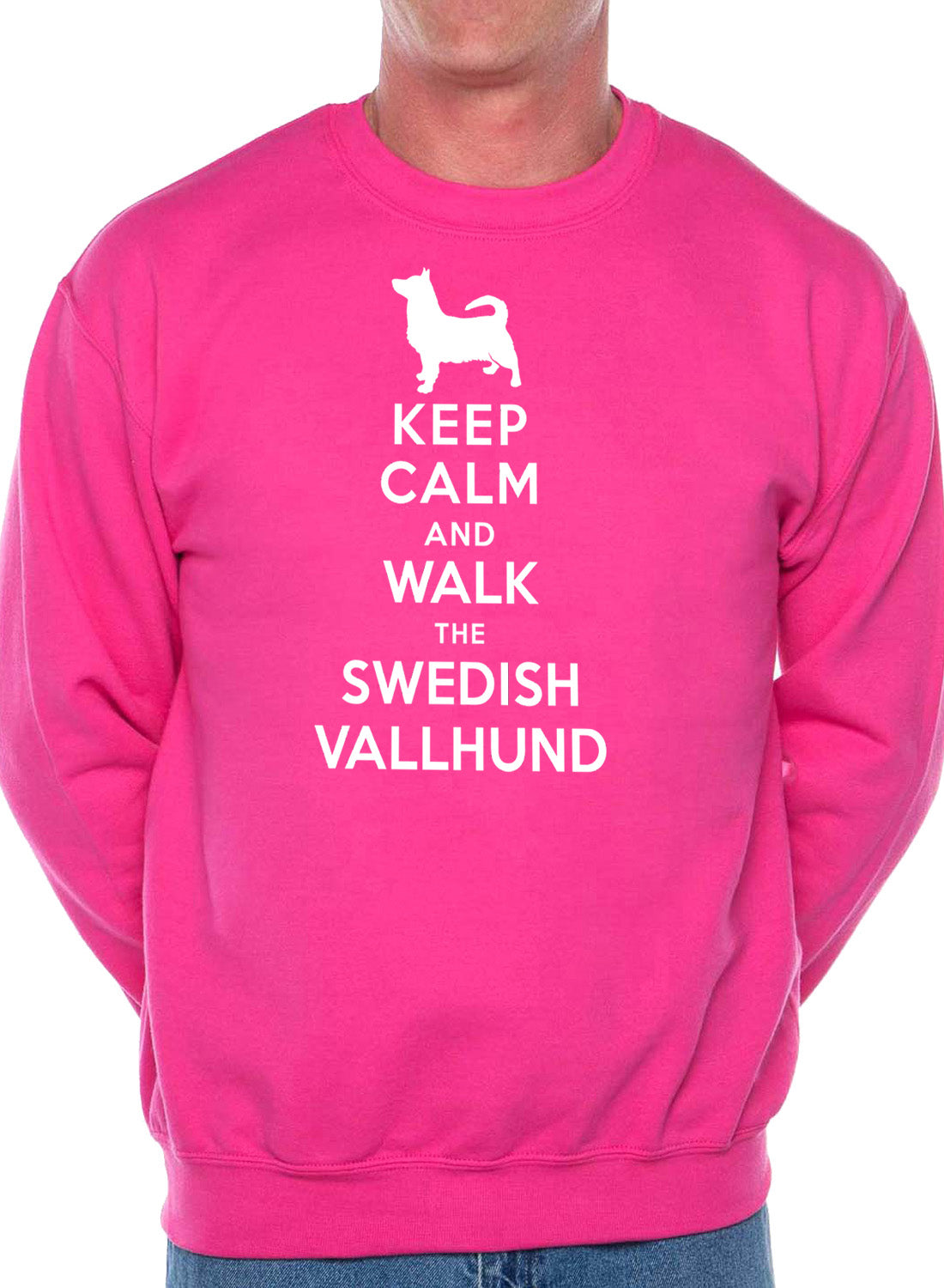 Keep Calm Walk The Swedish Vallhund Dog Lovers Sweatshirt