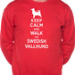 Keep Calm Walk The Swedish Vallhund Dog Lovers Sweatshirt