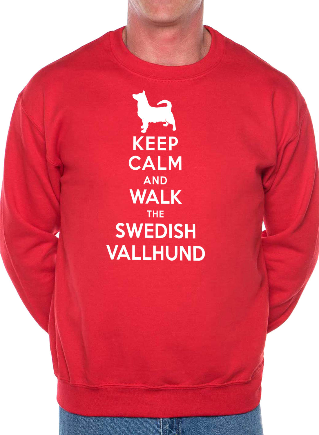 Keep Calm Walk The Swedish Vallhund Dog Lovers Sweatshirt