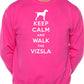 Keep Calm Walk The Vizsla Lovers Sweatshirt