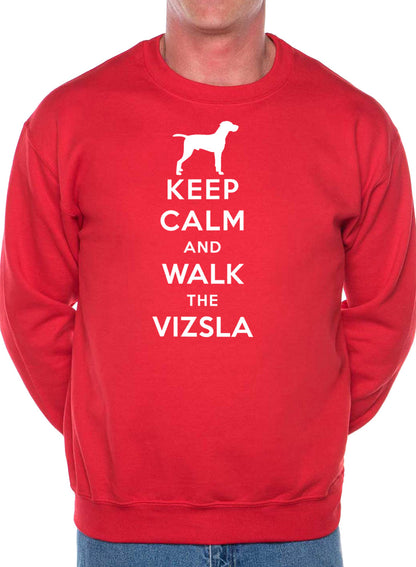 Keep Calm Walk The Vizsla Lovers Sweatshirt