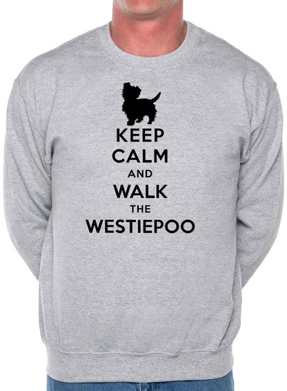 Keep Calm Walk The Westiepoo Dog Lovers Sweatshirt