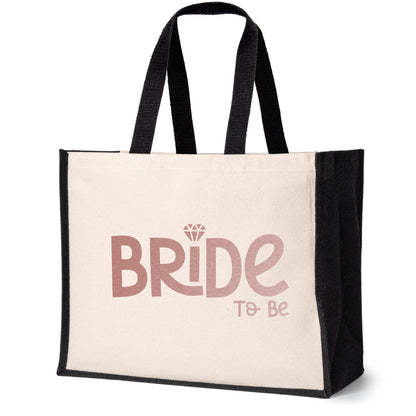 Bride To Be Tote Bag Wedding Gift Hen Party Idea Jute Canvas Shopper