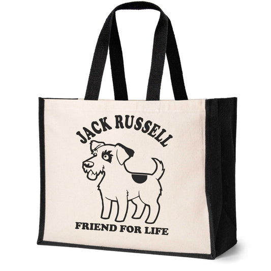 Jack Russell Tote Bag Dog Lovers Gift Ladies Canvas Shopper