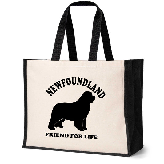 Newfoundland Newfie Tote Bag Dog Lovers Birthday Gift Ladies Canvas Shopper