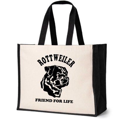 Rotweiller Tote Bag Dog Lovers Gift Ladies Canvas Shopper