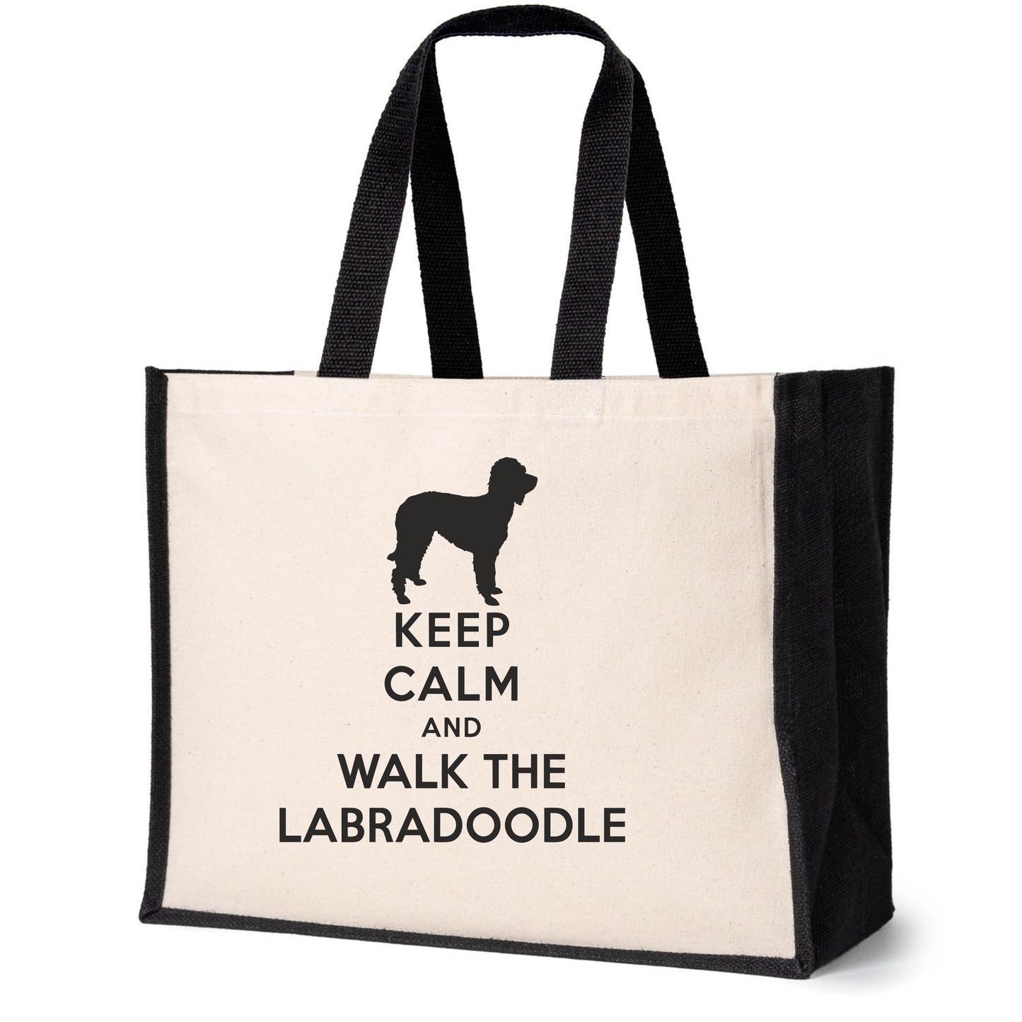 Keep Calm Walk The Labradoodle Tote Bag Gift Dog Lovers Ladies Canvas Shopper