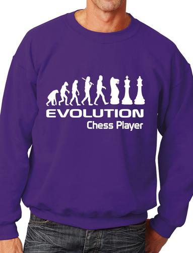 Evolution Of Chess Player Funny Adult Sweatshirt