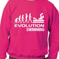 Evolution Of Swimming Unisex Sweatshirt