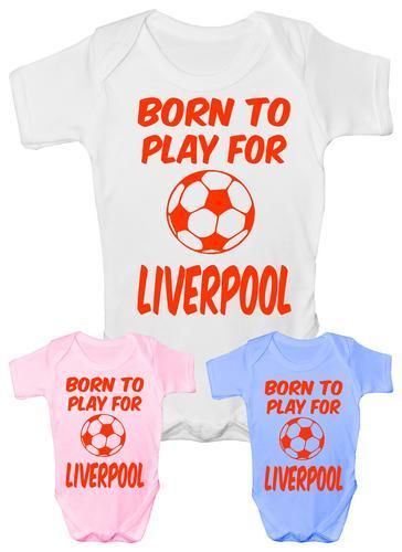 Born to Play For Liverpool Football Baby Onesie Vest