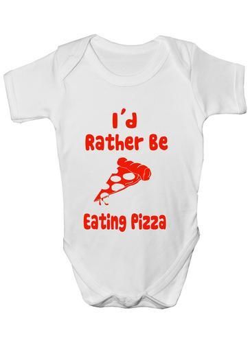I'd Rather Be Eating Pizza Baby Onesie Vest