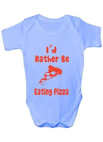 I'd Rather Be Eating Pizza Baby Onesie Vest