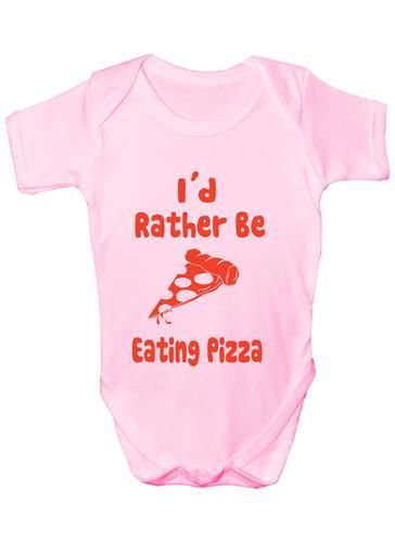 I'd Rather Be Eating Pizza Baby Onesie Vest