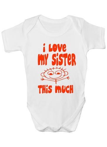 I Love My Sister This Much Baby Onesie Vest