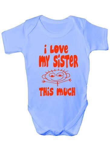 I Love My Sister This Much Baby Onesie Vest