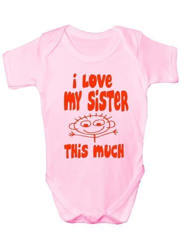 I Love My Sister This Much Baby Onesie Vest